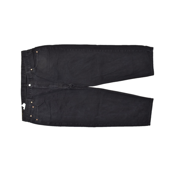 Levi's 550 Relaxed Fit Black Jeans Men's Plus Size 48x30 100% Cotton Zip Solid - Picture 1 of 8